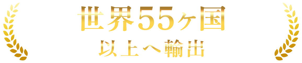 世界55ヶ国以上へ輸出