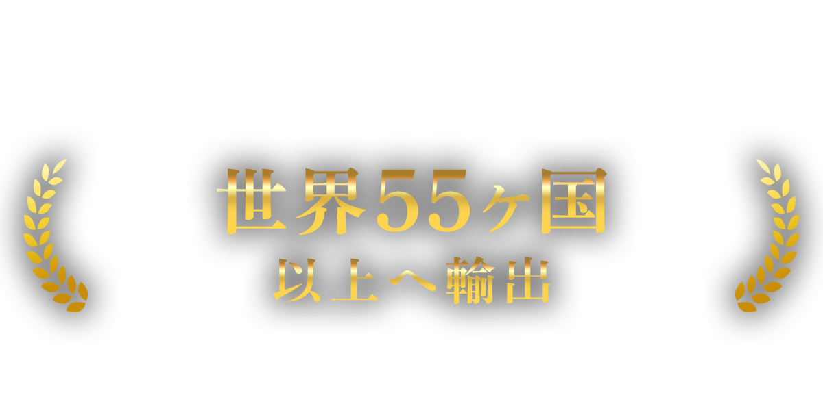 世界55ヶ国以上へ輸出